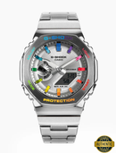 SRX9124-RM88 Prismatic Steel Elite – Premium Analog-Digital Luxury Watch